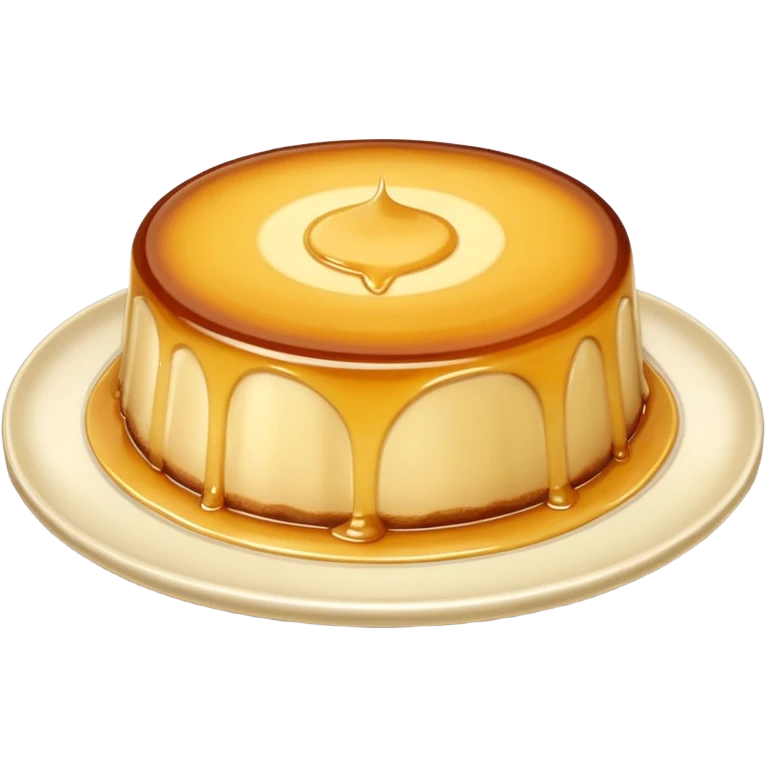 scalloped flan on a dish emoji