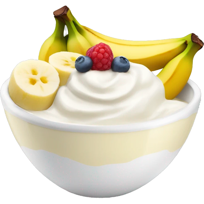 Yogurt and banana bowl  emoji
