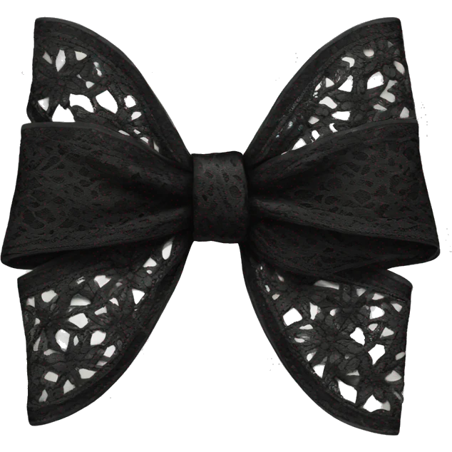Black lace bow emoji