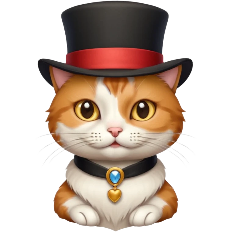 cat wearing a tophat emoji