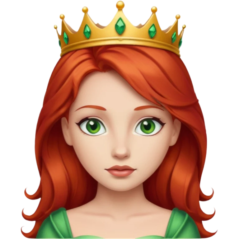Sexy red hair princess emoji