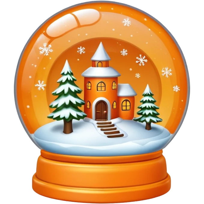 Orange Snow Gloebe emoji