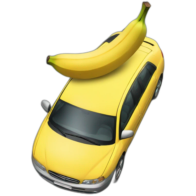 Banana on the car emoji