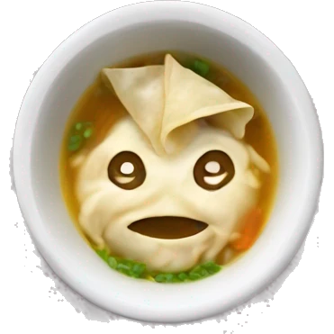 A bowl of wonton soup  emoji