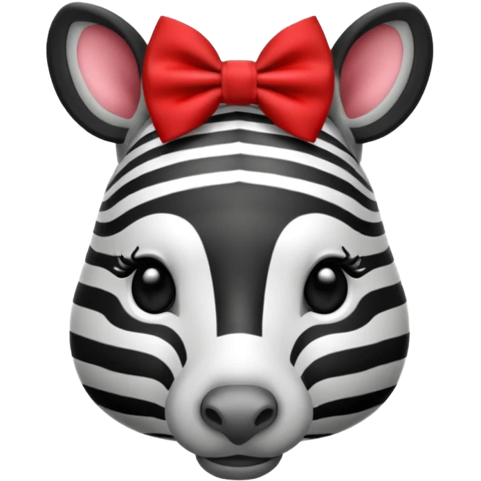 Zebra with red bow tie emoji