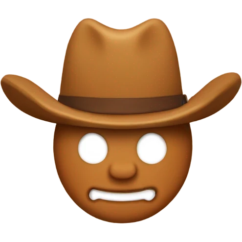 gingerbread man  a cowboy hat emoji