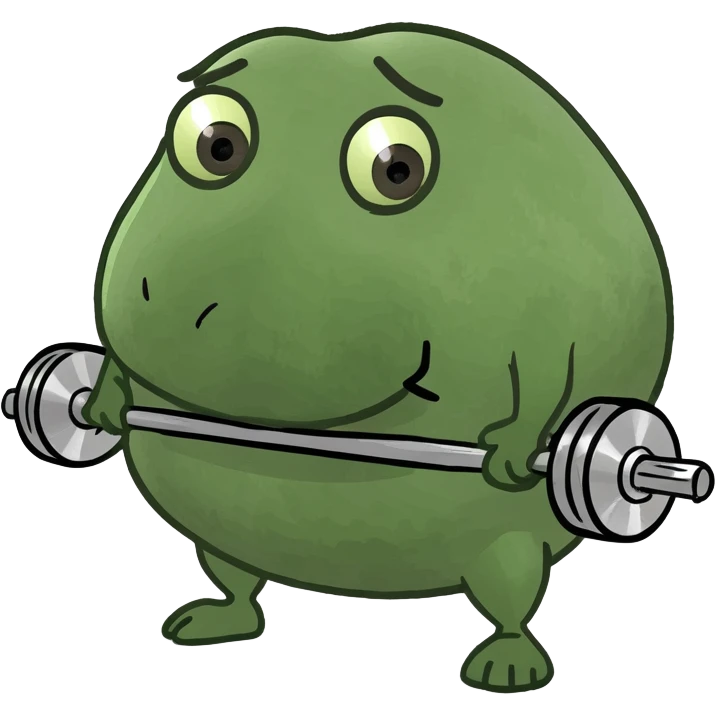 potato lifting weights meme style emoji