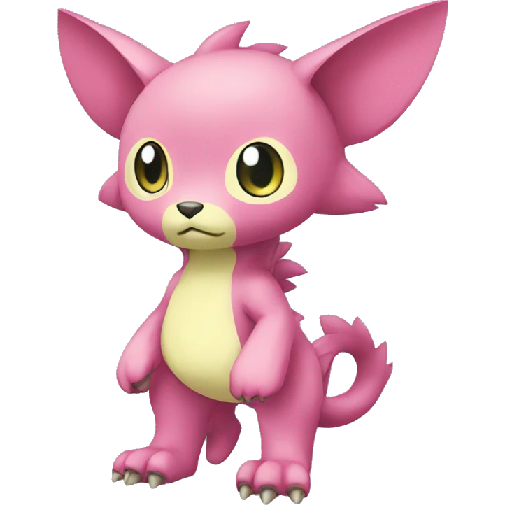cute kawaii cool Digimon-Fakemon-animal full body emoji