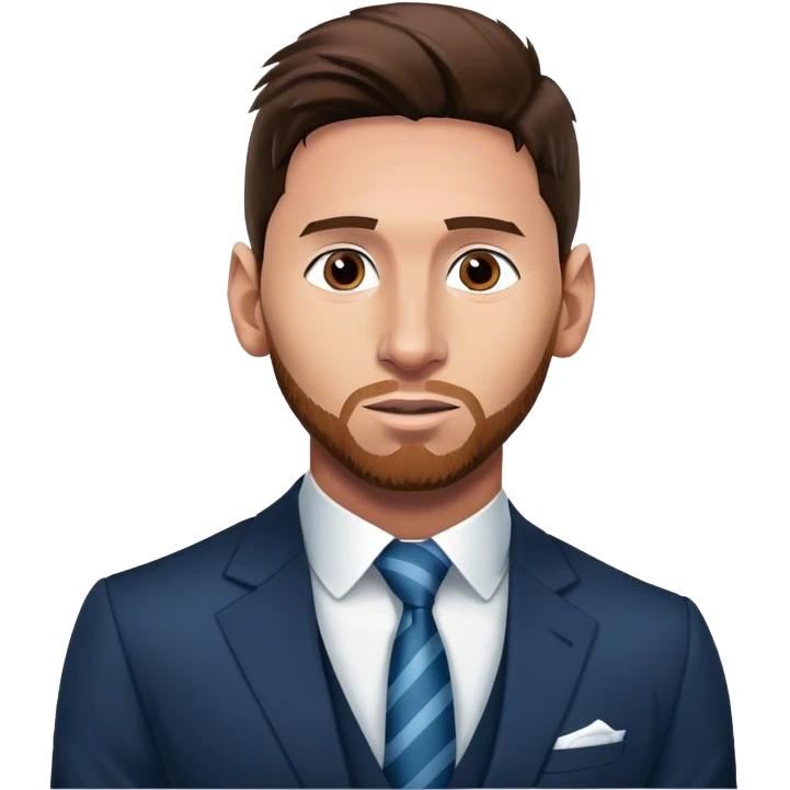 Messi-in-a-suit emoji