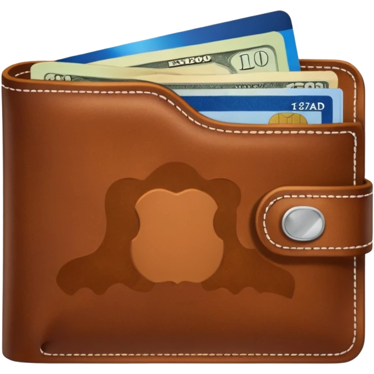 portefeuille avec billet et carte bancaire emoji