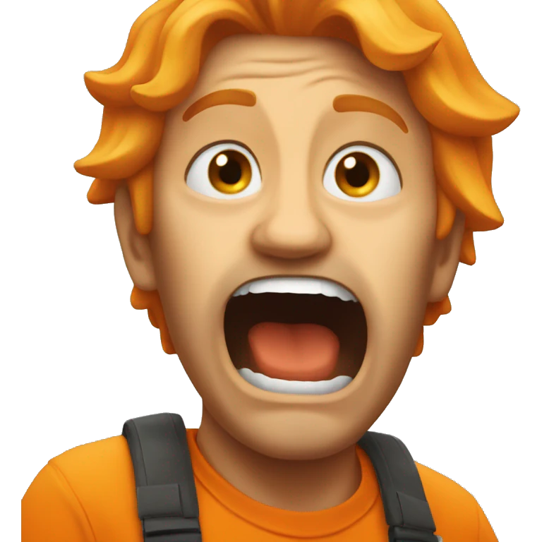 Shocking orange emoji
