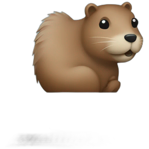 Computer with a beaver on it emoji