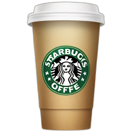 Starbuck coffe with tranparent cup  emoji