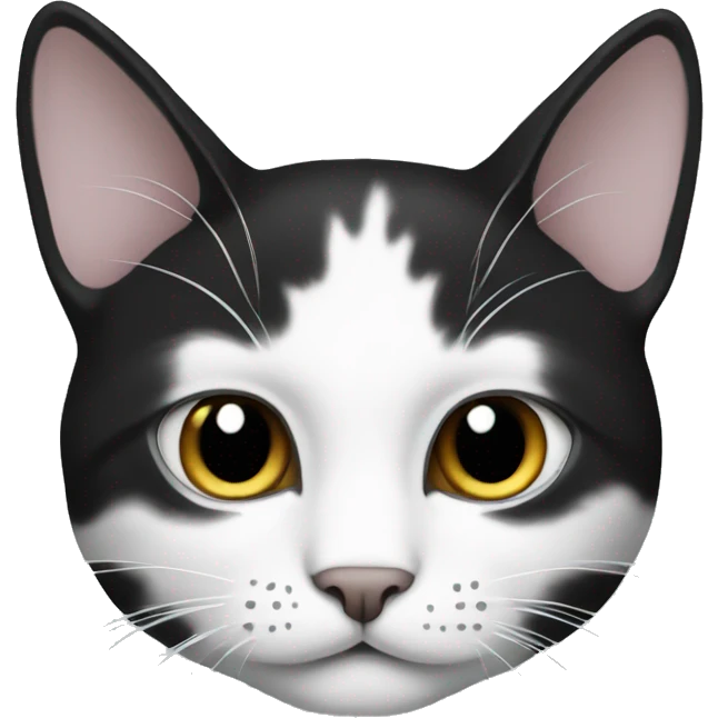 Cat White and Black. emoji