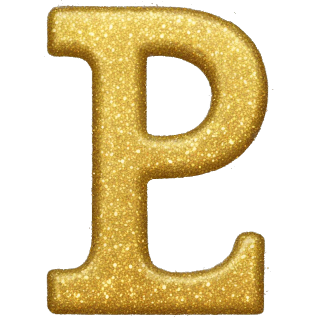 Glitter letter i emoji