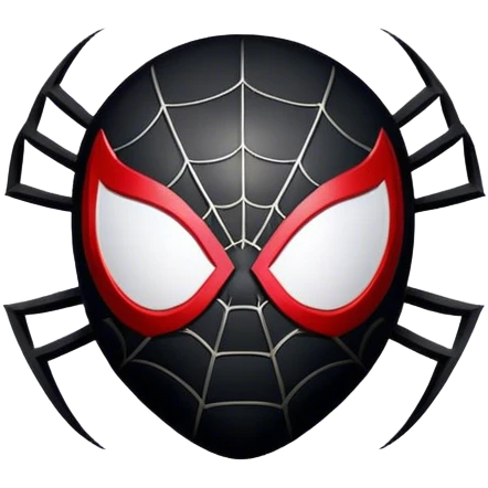 Spiderman face black emoji