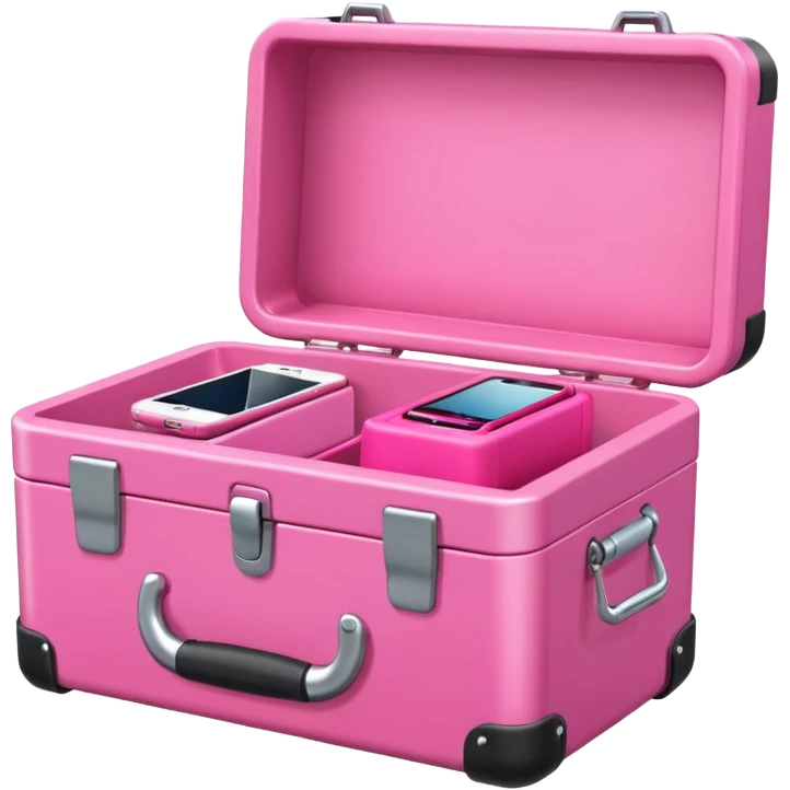 girly cellphone with a pink toolbox emoji