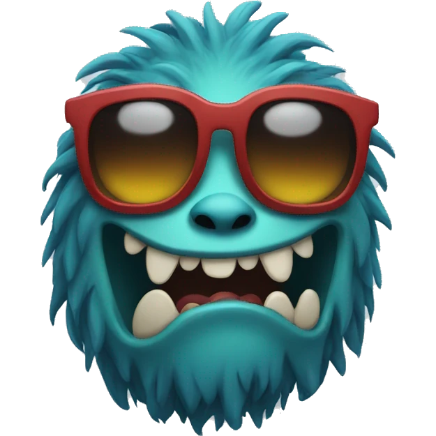 monster with sunglasses  emoji