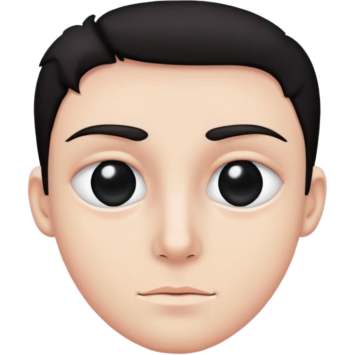 У человека глаза пришиты черными пуговицами emoji