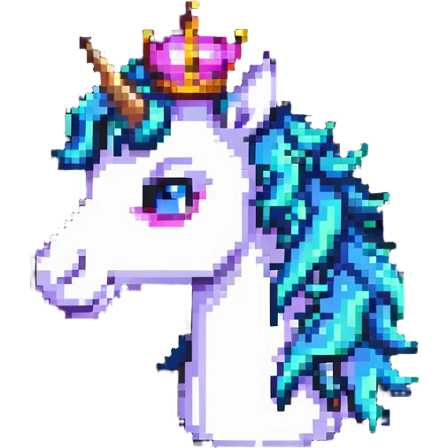 crowned unicorn emoji