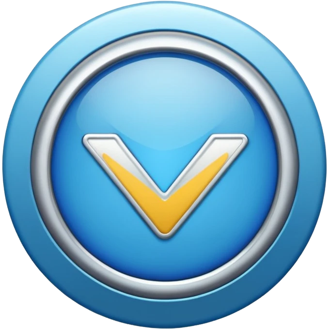 A blue check mark badge with a tick inside a cycle emoji