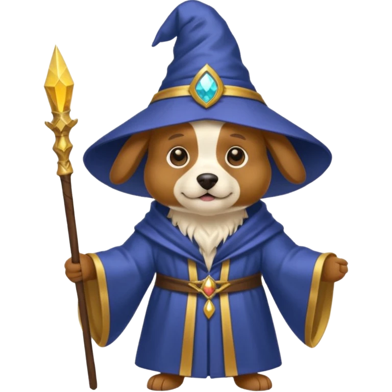 Dog wizard emoji
