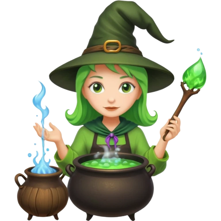 green witch cooking potion emoji
