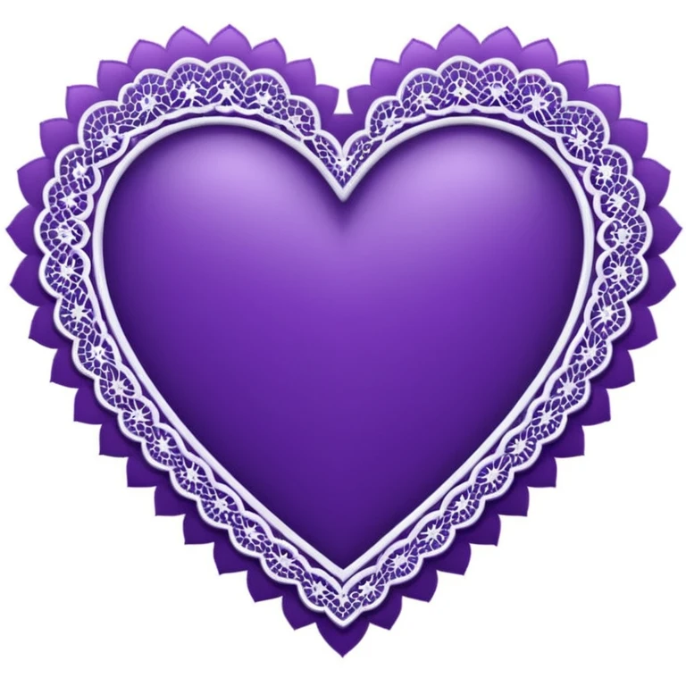purple heart with a lace border emoji