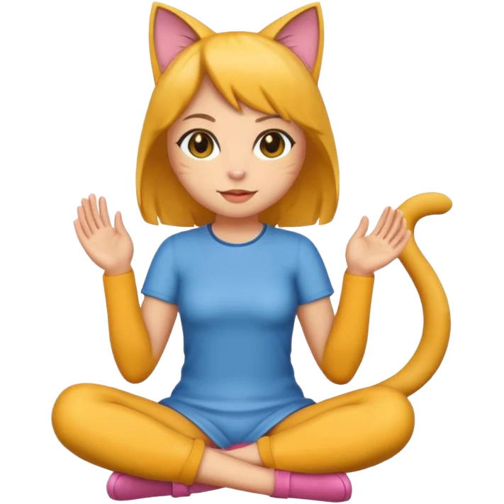 Catgirl sitting  emoji