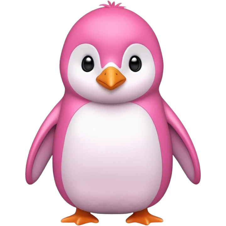 Pink penguin emoji
