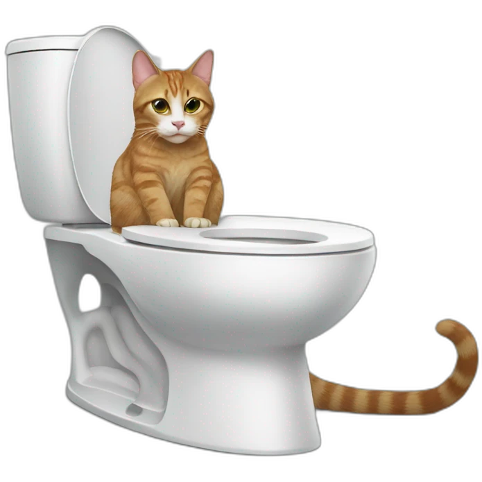 Cat in toilet emoji