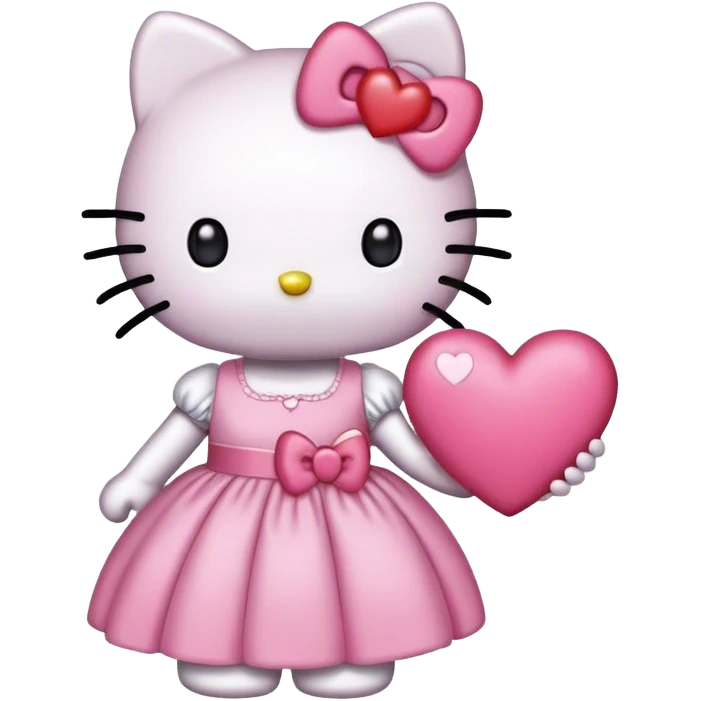 hello kitty heart pink emoji