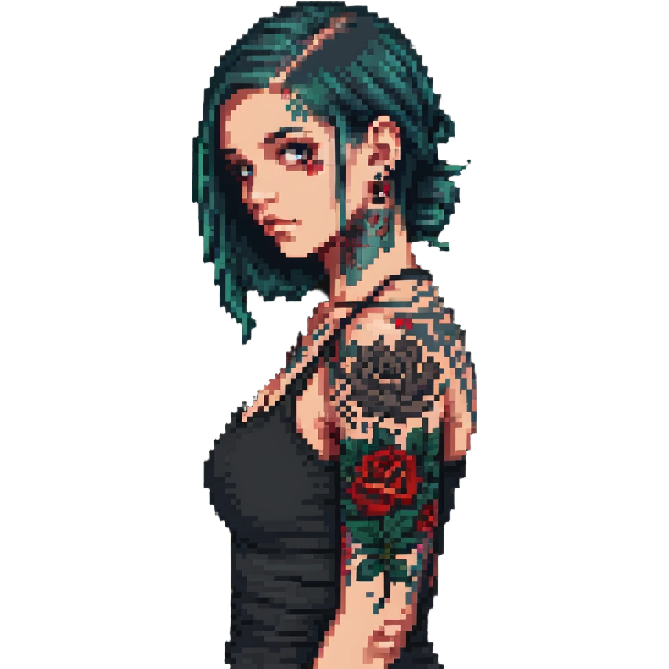 tattooed girl emoji