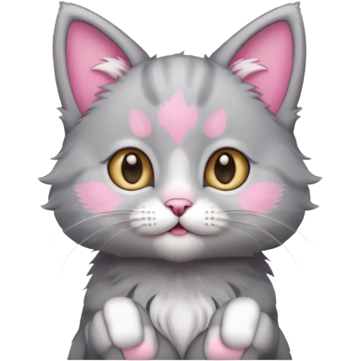 A grey kitten emoji