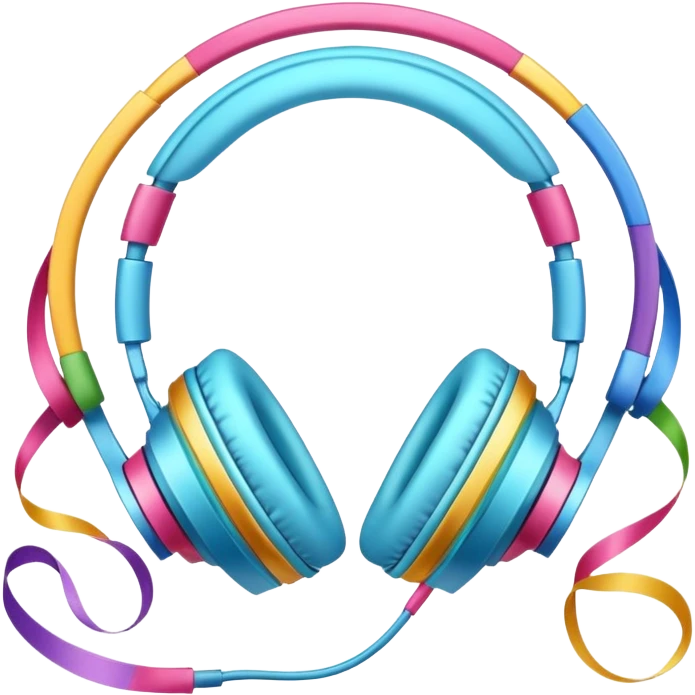 Headphones with ribbons emoji