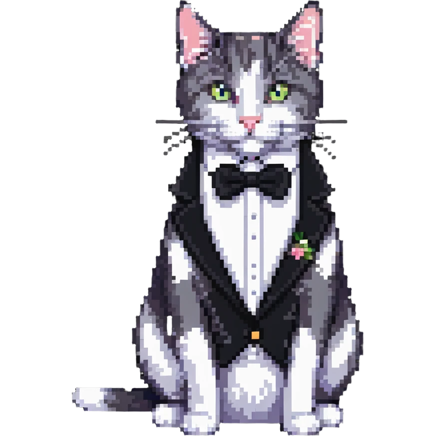 tuxedo cat emoji