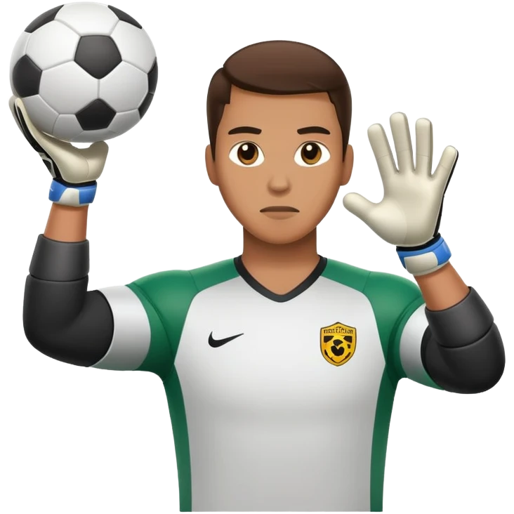 football goalkeeper catching ball emoji
