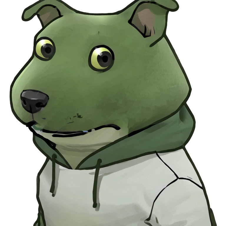 Dog wearing a hoodie emoji