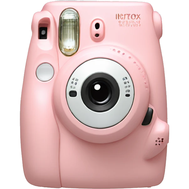Light pink instax in bow emoji