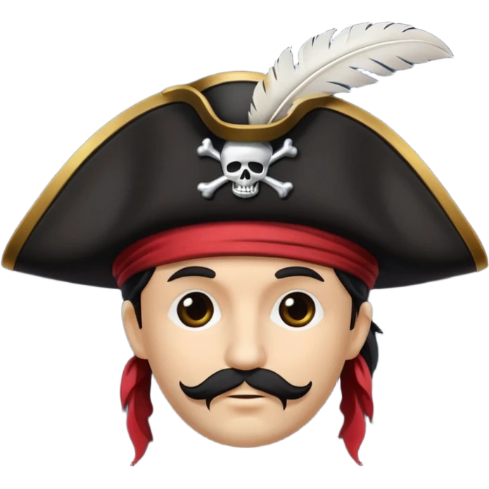pirate hat with feather emoji