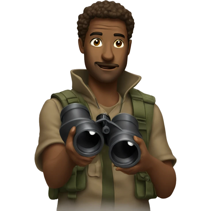 a bunch of shit holding binoculars emoji