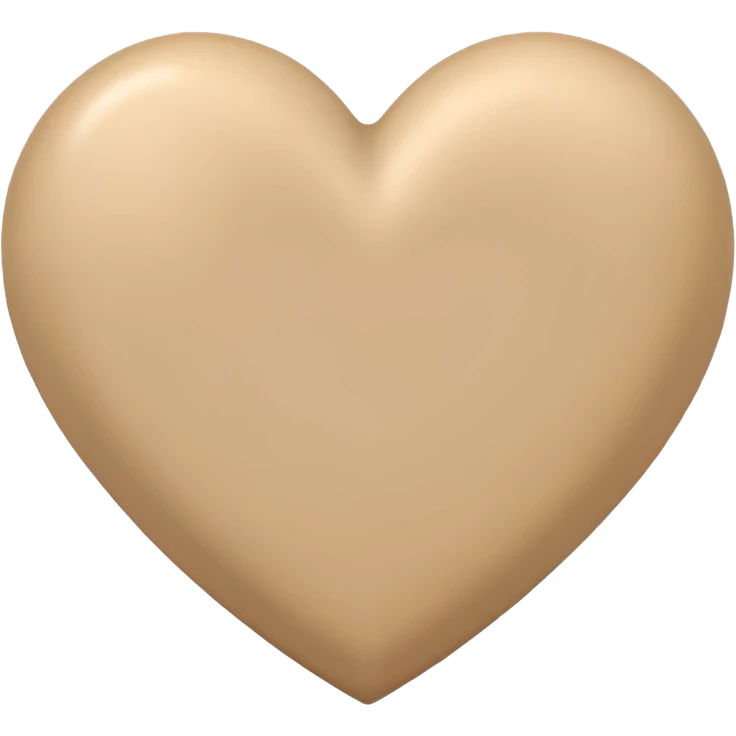 beige heart emoji