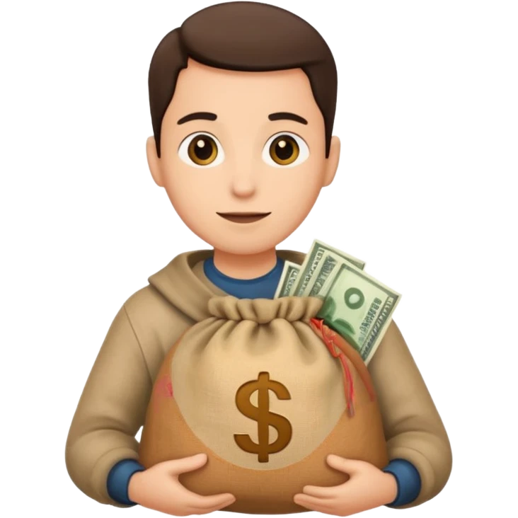 Ladro con sacco di soldi emoji