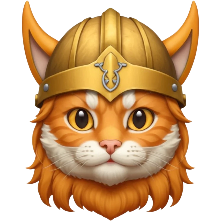 cat with viking helmet emoji