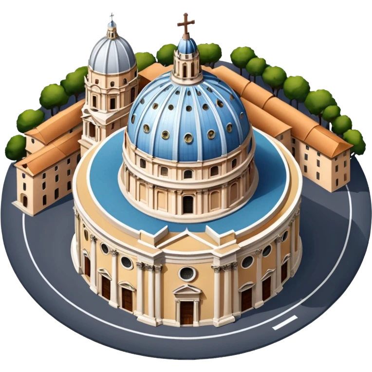 saint peter's church rome 
no frame, no squared style
aereal view from up emoji