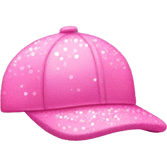 pink cap with sequins emoji
