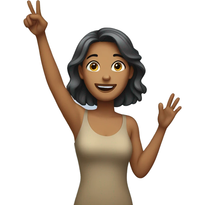 woman one arm in the air emoji