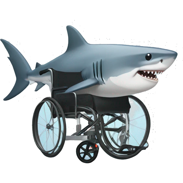 Shark in a wheelchair emoji