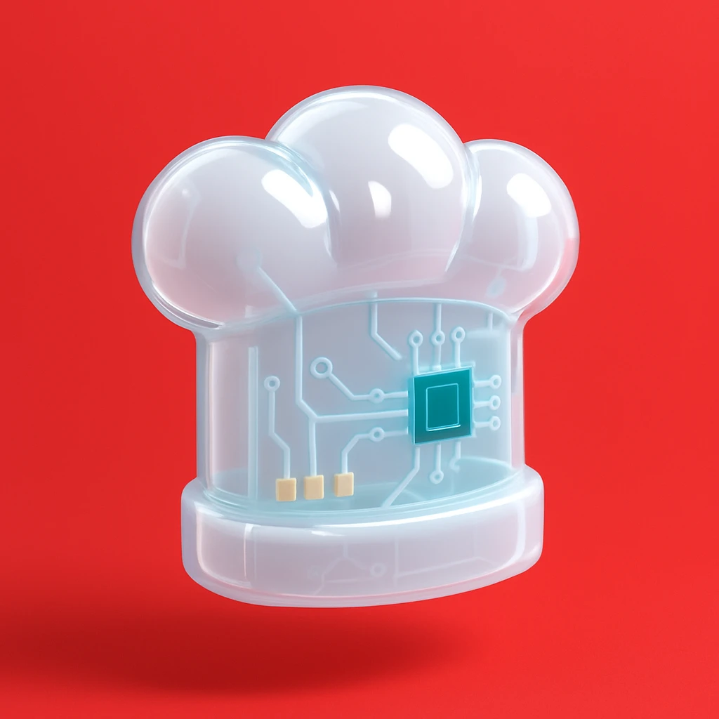 Chef hat full white red background  emoji