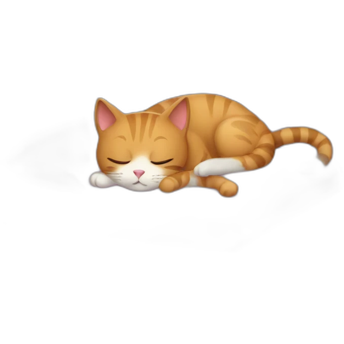 Cat inside house sleep emoji